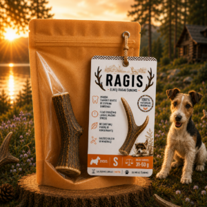 Natūralūs elnių ragai šunims S dydis (30–50 g)